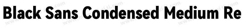 Black Sans Condensed Medium Regular字体转换